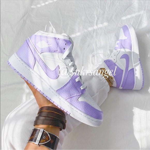 Nike custom air jordan 1 mid sneakers - Picture 4 of 4